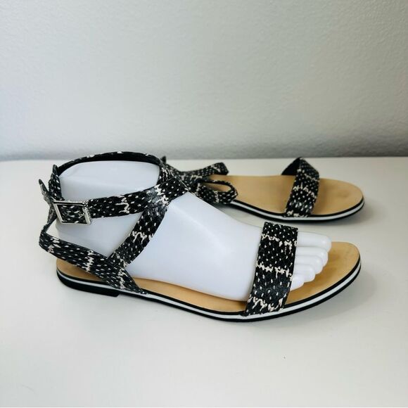 Calvin Klein Faux Snakeskin Sandals Size 8 - Picture 1 of 7